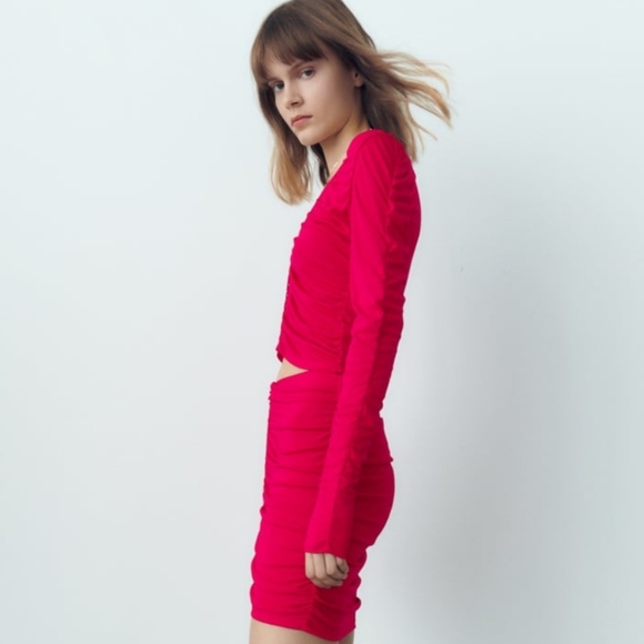 Ruched Top Strawberry Zara - Picture 11 of 12